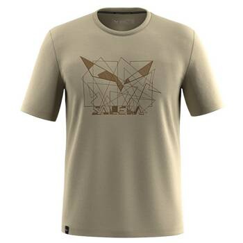 Koszulka męska Salewa EAGLE GEOMETRIC beżowa 00-0000029100_7180