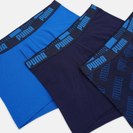 Bokserki męskie Puma LOGO AOP 3-PACK wielokolorowe 93554702