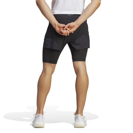 Spodenki męskie adidas HIIT ELEVATED TRAINING 2IN1 czarne IB3466