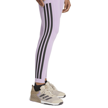 Legginsy treningowe damskie adidas OPTIME 3-STRIPES fioletowe JX7323