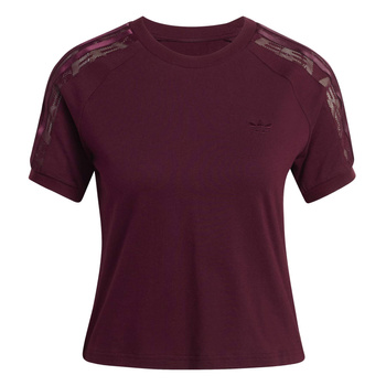 Koszulka damska adidas LACE CALI bordowa KC6453