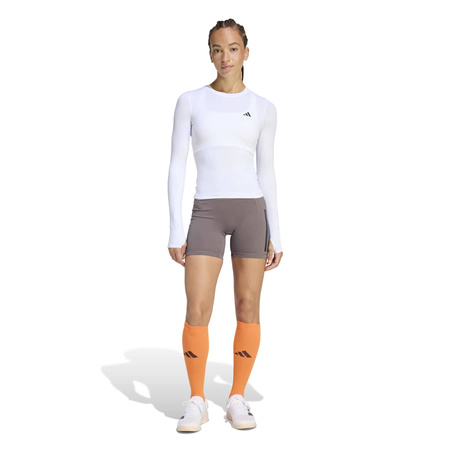 Legginsy treningowe damskie adidas OPTIME 3-STRIPES brązowe JZ1099