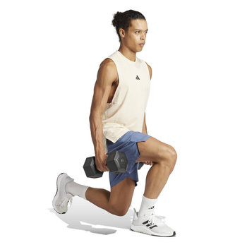 Tank top męski adidas D4T WORKOUT beżowy IS3825