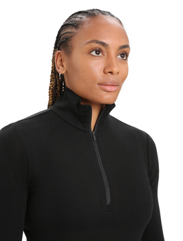 Longsleeve termiczny damski Icebreaker 175 EVERYDAY HALF ZIP czarny IBB04473001