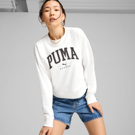 Bluza damska Puma SQUAD CREW TR biała 68249302