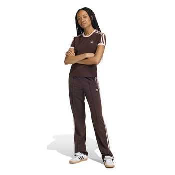 Koszulka damska adidas 3-STRIPES SLIM brązowa KC9017