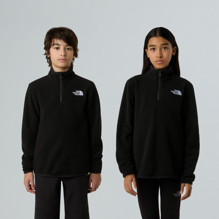 Polar dziecięcy The North Face GLACIER 1/4 ZIP czarny NF0A8CVGJK3