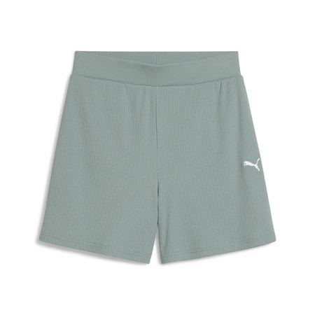 Spodenki damskie Puma ESS ELEVATED RIB 5 zielone 68502630