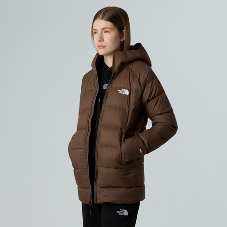 Parka puchowa z kapturem damska The North Face HYALITE DOWN brązowa NF0A8E741OI