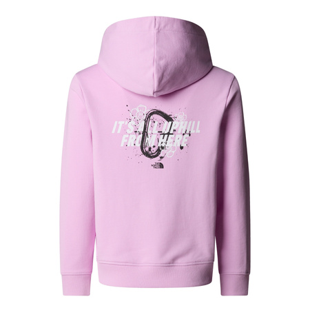 Bluza z kapturem dziewczęca The North Face GRAPHIC RELAXED różowa NF0A8AXR6FI