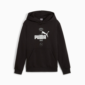 Bluza z kapturem chłopięca Puma POWER GRAPHIC FL czarna 68185901