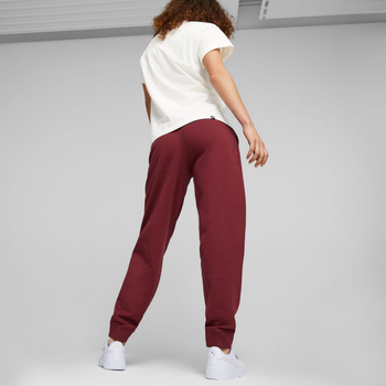 Spodnie dresowe damskie Puma HER HIGH-WAIST TR bordowe 67600622
