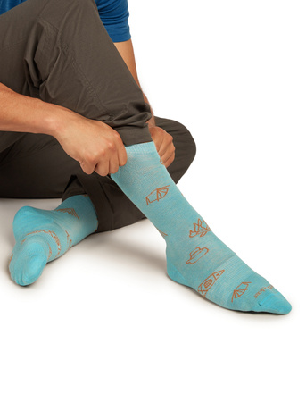 Skarpety męskie Icebreaker LIFESTYLE ULTRALIGHT CREW niebieskie IB0A574E0H4