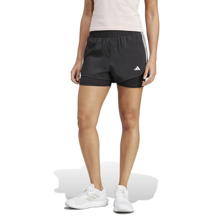 Spodenki treningowe damskie adidas 2-IN-1 PACER czarne JJ3116