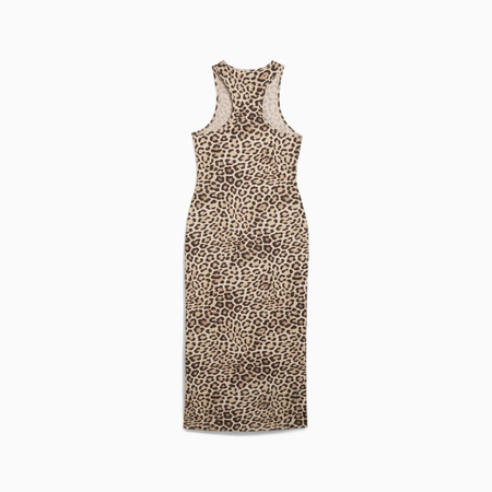 Sukienka damska Puma LEO LUXE SLIM AOP brązowa 63233991