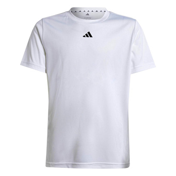Koszulka treningowa dziecięca adidas TRAIN ESSENTIALS LOGO biała IW0853