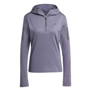 Longsleeve do biegania damski adidas OWN THE RUN fioletowy JW9652