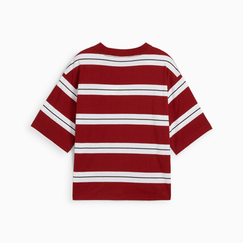 Koszulka damska Puma SQUAD STRIPED czerwona 68153813