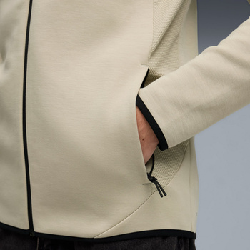 Bluza z kapturem męska Puma EVOSTRIPE FZ DK beżowa 69219061