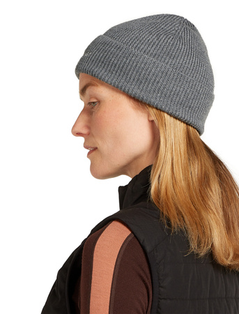 Czapka zimowa unisex Icebreaker ALL DAY TOQUE szara IB0A573J013