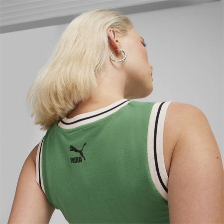 Crop top damski Puma TEAM FOR THE FANBASE GRAPHIC zielony 62502486