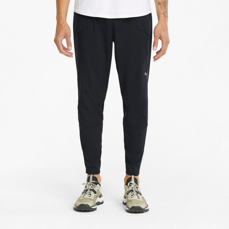 Spodnie dresowe męskie Puma RUN TAPERED WOVEN czarne 52140401