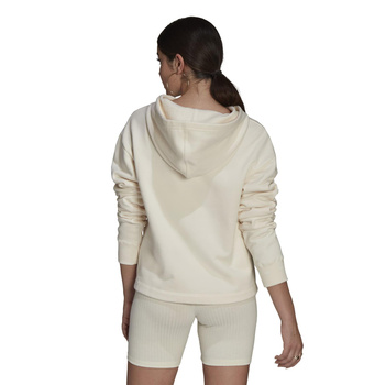 Bluza z kapturem damska adidas Cropped beżowa HE6885