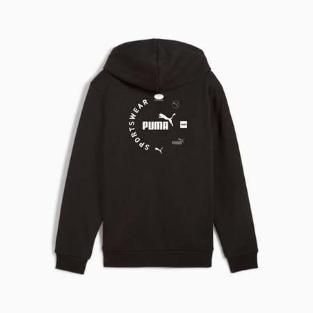 Bluza z kapturem chłopięca Puma POWER GRAPHIC FZ FL czarna 68185501