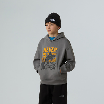 Bluza z kapturem chłopięca The North Face SPORTS OVERSIZED GRAPHIC szara NF0A8EAM0UZ