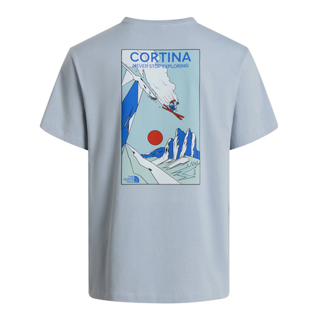 Koszulka męska The North Face MOUNTAIN CELEBRATION REGULAR niebieska NF0A8G9ZFM2