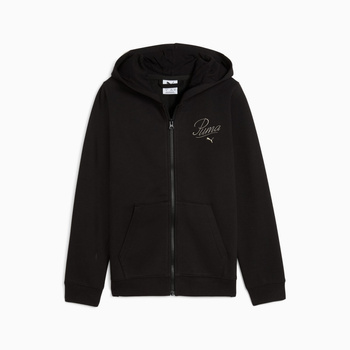 Bluza z kapturem dziewczęca Puma ESS SCRIPT FZ FL czarna 68925301