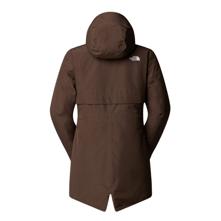 Parka z kapturem damska The North Face HIKESTELLER INSULATED brązowa NF0A8DYW1OI