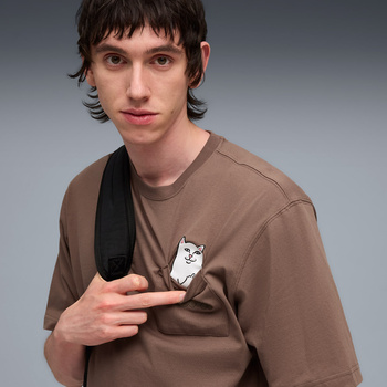 Koszulka męska Puma X RIPNDIP RELAXED POCKET brązowa 63377941