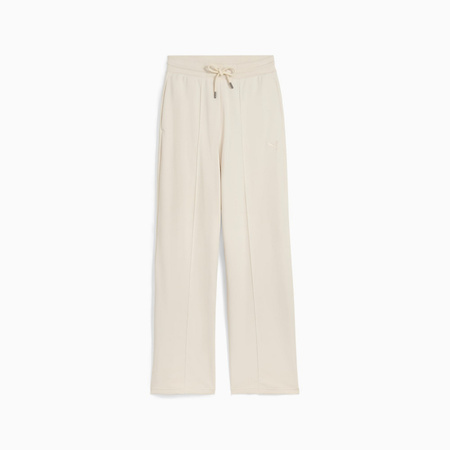 Spodnie dresowe damskie Puma CLASS COMFORT PINNACLE HIGH-WAIST beżowe 68812987