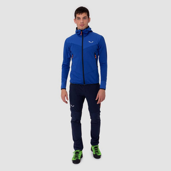 Bluza z kapturem męska Salewa AGNER HYBRID niebieska 00-0000027371_8625