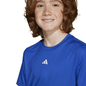 Koszulka treningowa dziecięca adidas TRAIN ESSENTIALS LOGO niebieska JC7675