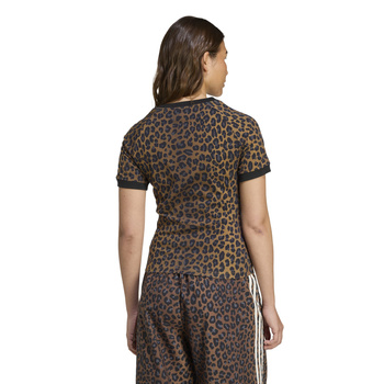 Koszulka damska adidas LEOPARD brązowa JW7304
