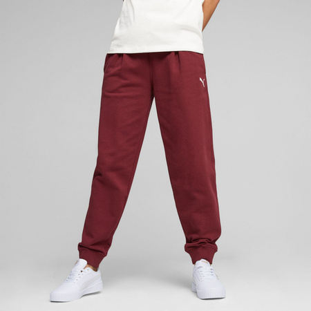 Spodnie dresowe damskie Puma HER HIGH-WAIST TR bordowe 67600622