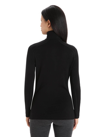 Longsleeve termiczny damski Icebreaker 260 TECH HALF ZIP czarny IBB04390001