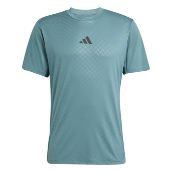 Koszulka treningowa męska adidas POWER 3-STRIPES turkusowa JV9712