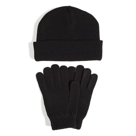 Komplet czapka i rękawiczki unisex adidas GLOVE + BEANIE czarny JN9443