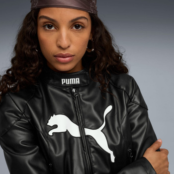 Kurtka skórzana damska Puma FUTURE ARCHIVE PLEATHER RACER czarna 63217001
