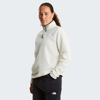 Polar damski The North Face GLACIER FLEECE 1/4 ZIP beżowy NF0A8D2JQLI