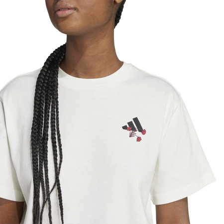 Koszulka damska adidas FLORAL beżowa KB2488