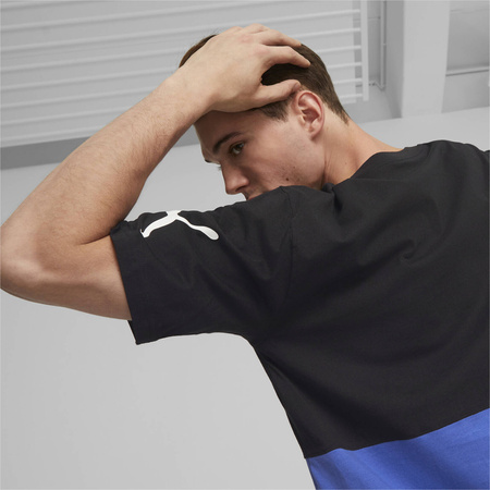 Koszulka męska Puma POWER COLORBLOCK niebieska 67332192