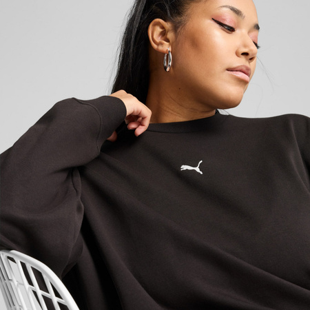 Bluza damska Puma ESS OVERSIZED CREW FL czarna 68540001