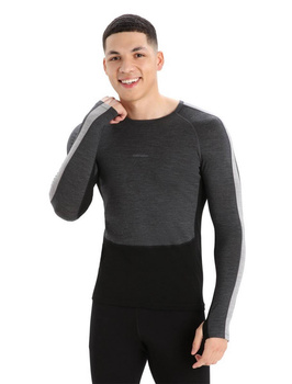 Longsleeve termiczny męski Icebreaker ZONEKNIT 200 szary IB0A56HA5851