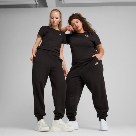 Spodnie dresowe damskie Puma ESS SMALL NO.1 LOGO COMFORT HIGH-WAIST czarne 68245601