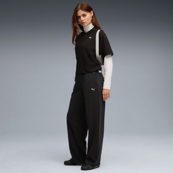 Spodnie dresowe damskie Puma CLASS COMFORT PINNACLE HIGH-WAIST czarne 68812901