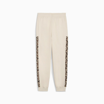 Spodnie dresowe damskie Puma ESS GRAPHIC ANIMAL COMFORT HIGH-WAIST beżowe 68808687